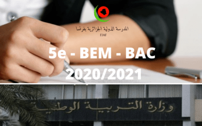 PLANNING DES EXAMENS SCOLAIRES 2020/2021