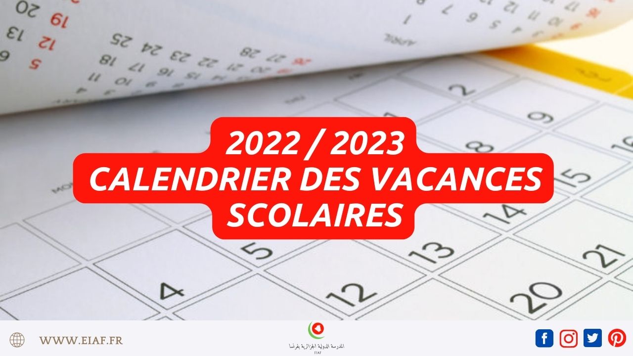 Calendrier des vacances scolaires 2223 Calendrier des vacances scolaires 2223